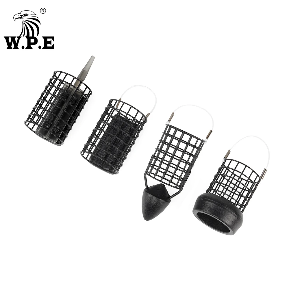 Cage feeder acier WPE 60-120g pour pêche carpe méthode feeder rig appâts longue distance