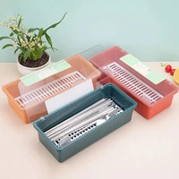 1Pcs Chopsticks Case Chopsticks with Lid  Drain Storage Box Dishwasher Basket Tableware Storage Organizer Cutlery Organizer New 1