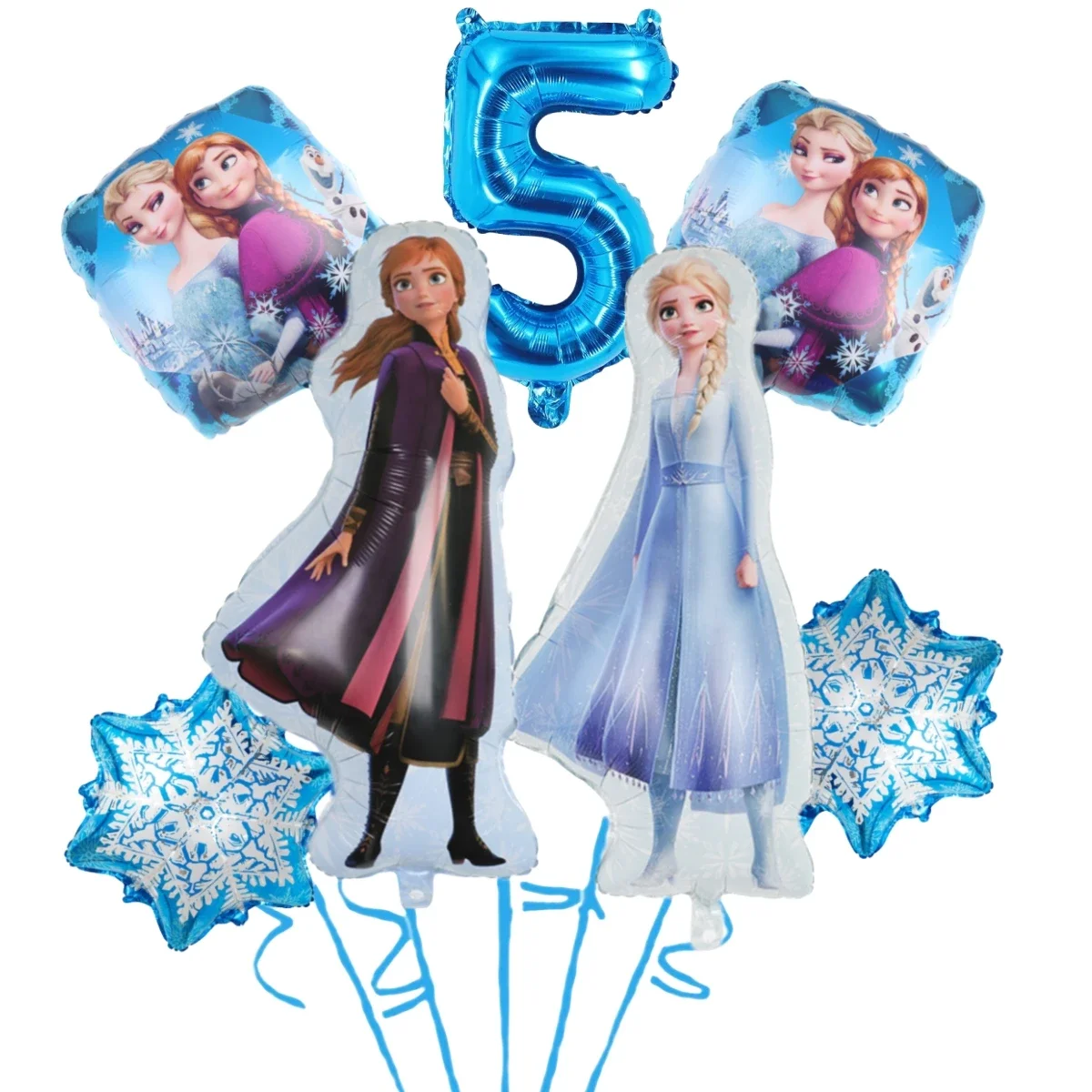 thumbnail image 1 of Decoraciones para fiesta de cumpleaños de Frozen de Disney, juego de globos temáticos de princesa Anna Elsa, vajilla desechable, pancarta, caja de dulces Frozen, 1 of 5