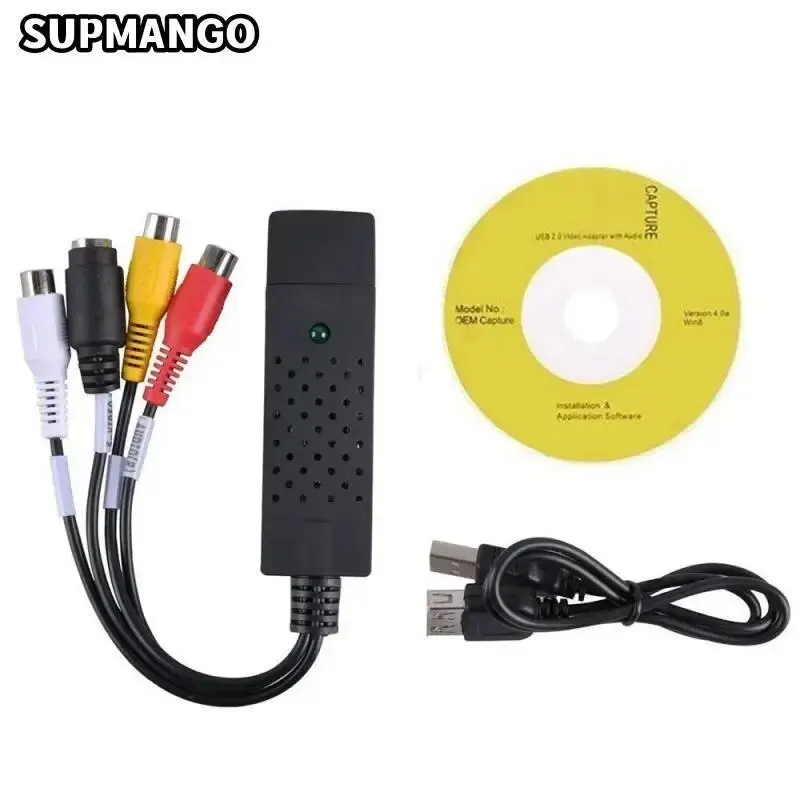 Video Audio Converter USB 2.0 Video Audio Converter Capture Card Easy Cap TV DVD VHS Capture Adapter Card TV DVR