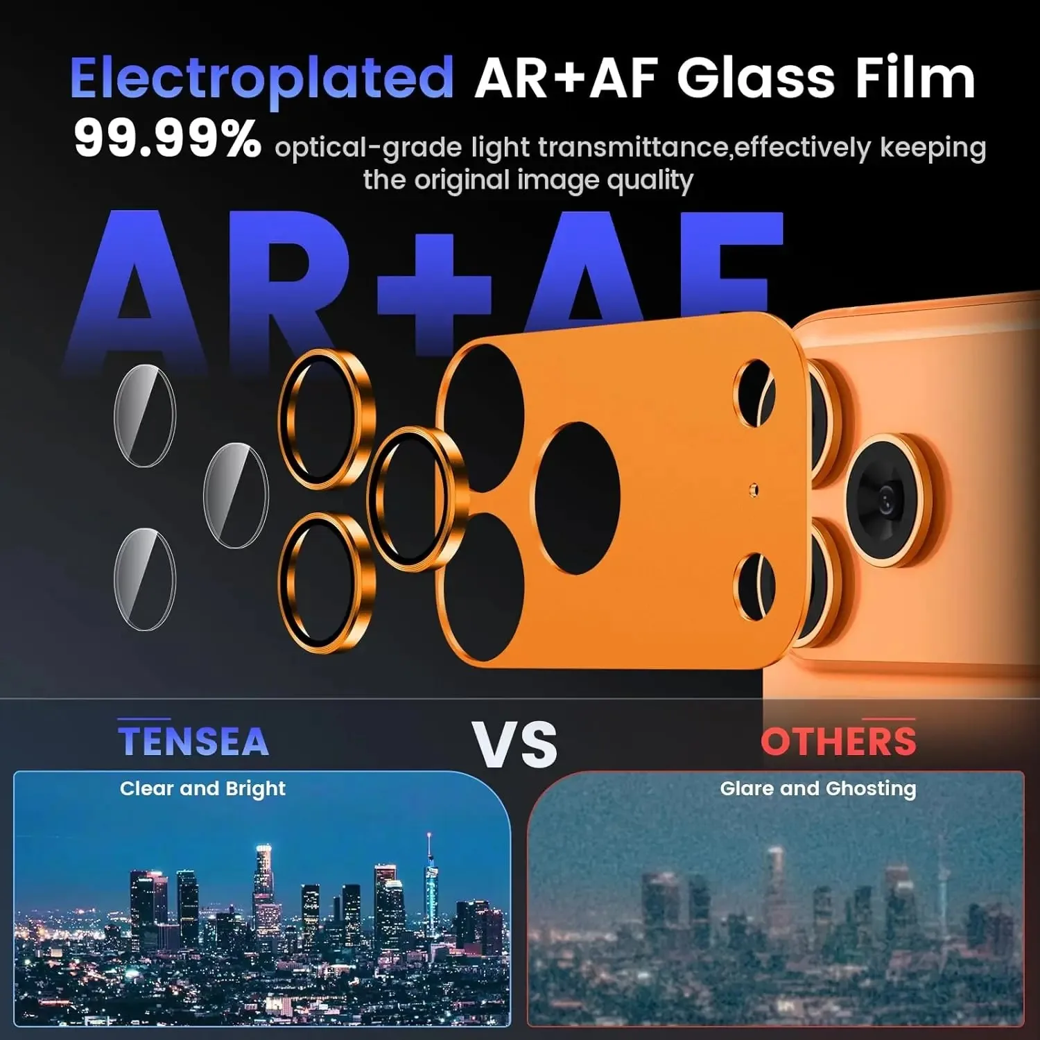 Premium Metal Alloy Tempered Glass Camera Lens Protector Accessory