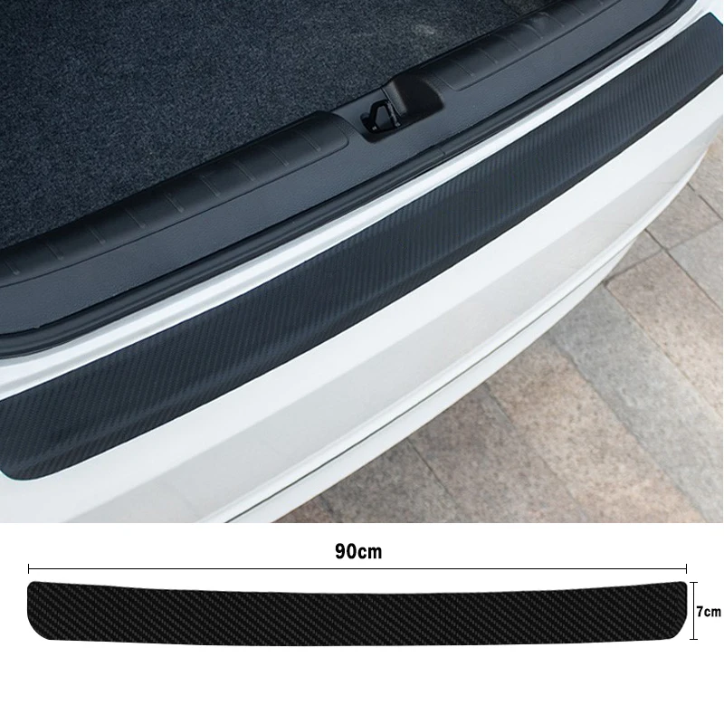 UniversalLeatherDoorSillProtectionStripCarbonFiberCarTrunkTrunkDecorationCarRearBumperProtectionStripAutoParts-AliExpress34