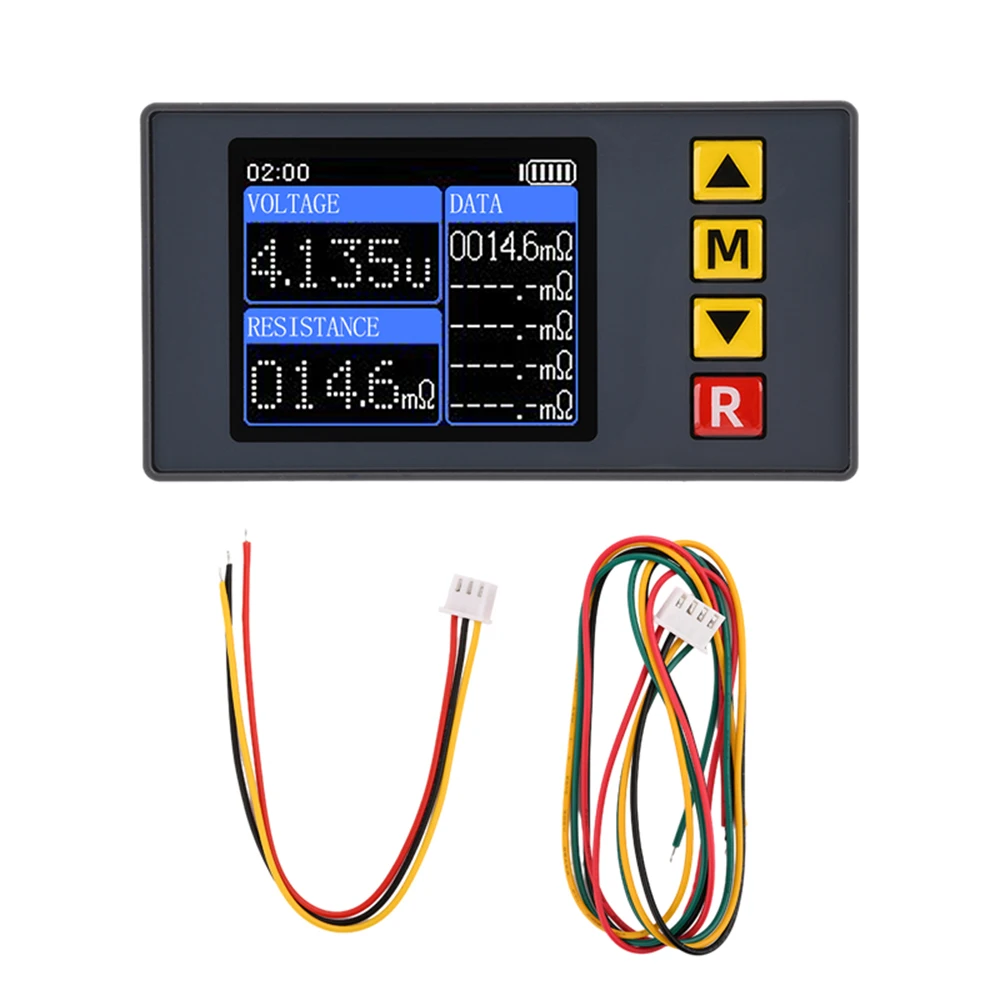 Resistance Tester TS457 DC5V Voltmeter Internal Resistance Tester Detector Voltage Meter Four Pin Cable With Kelvin Clip for Electrician Tool
