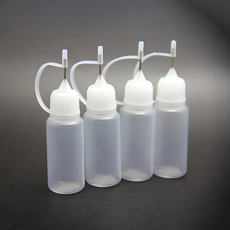 10ml Plastic Squeezable Tip Applicator Bottle Refillable Dropper Bottles Needle Tip Caps Sub-bottling For Glue Tools Refillable Bottles Glue Applicator Bottle Plastic Storage Bottle