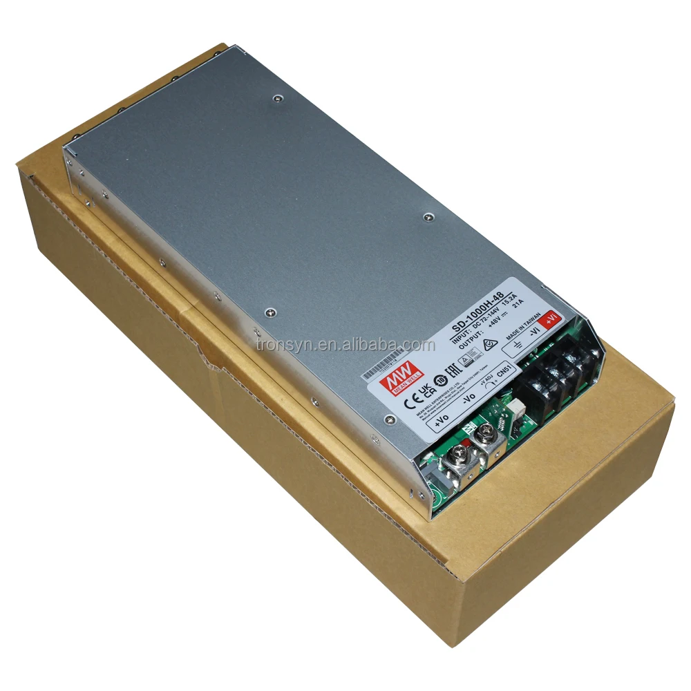 

Meanwell Authorization SD-1000H-48 48V 21A Single Output DC DC Converter Power Supply 1000W