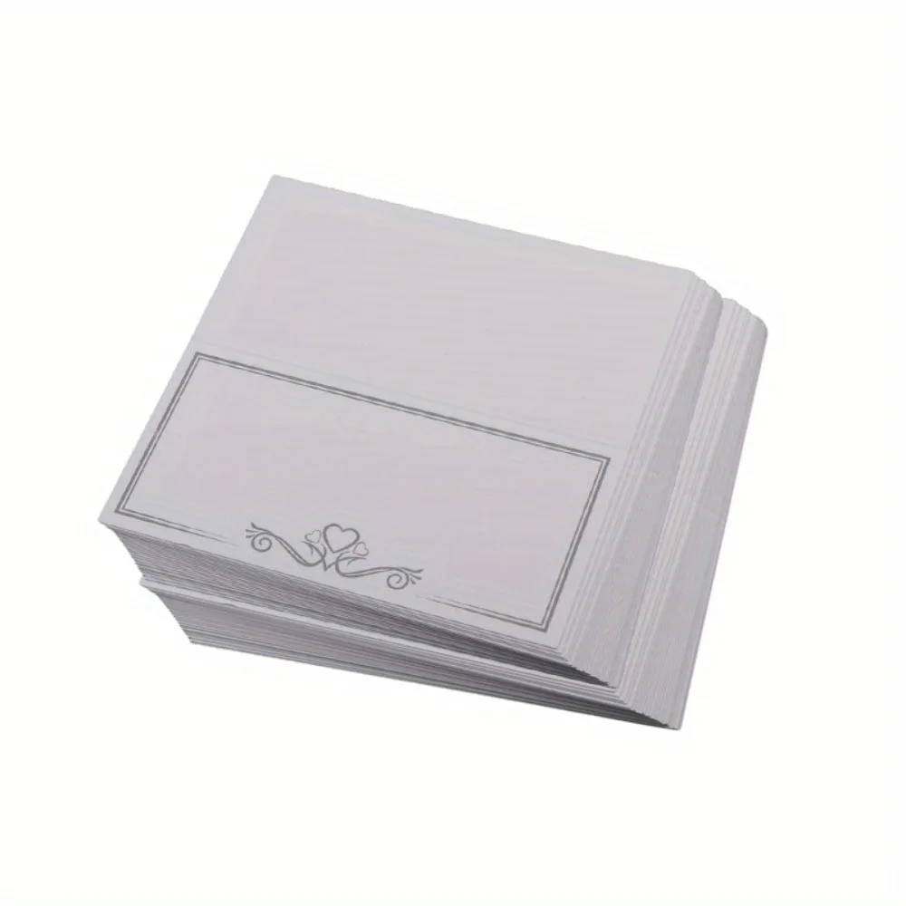 Silver Frame Name Place Card Wedding Seating Number Card Table Romantic Party Sign in Dinner Greeting Seat 20/50/100pcs