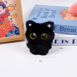 Adorable Plush Black Cat Keychain Pendant - Fashionable and Fun Novelty Backpack Accessory Gift (A1)