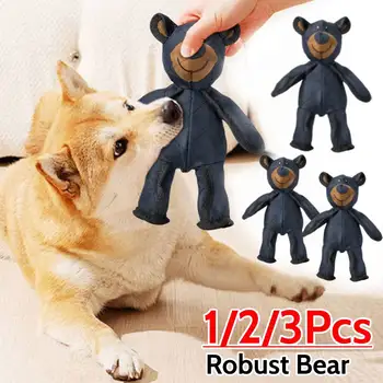 Mighty Bear Robust Bear Pet Soundmaking Toy Plush Interactive Dog Toy Grinding Cleaning Teeth Anti Bite Abreact Plaything Bear 1