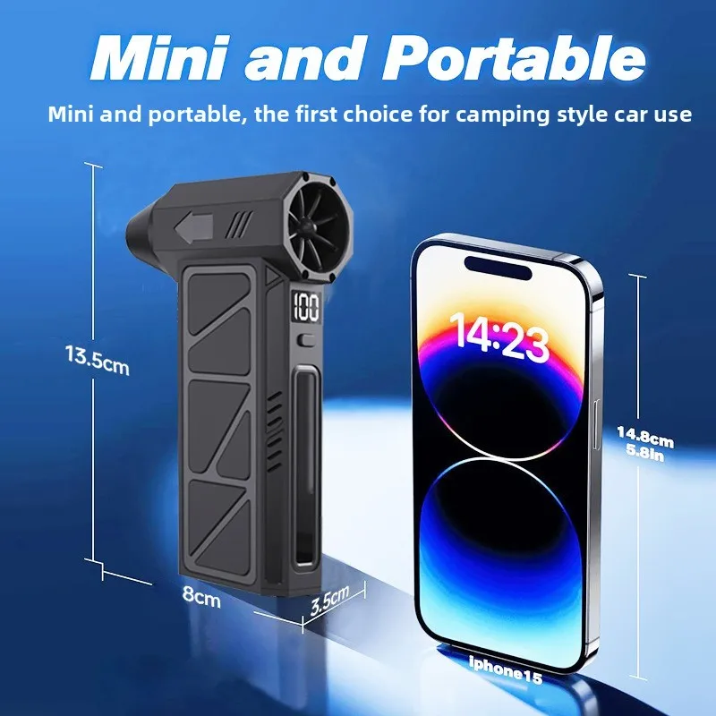 Violent Fan Powerful Air Blower Vacuum Cleaner Type-C Charging Strong Winds Brushless Turbo Jet Blower Electric Air Duster