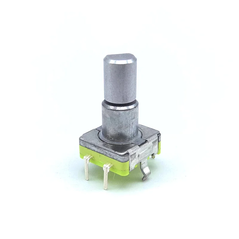 EC11 encoder 360 degree rotating potentiometer 5 pin 30 pulse with pushbutton switch 15mm half shaft 1 pcs