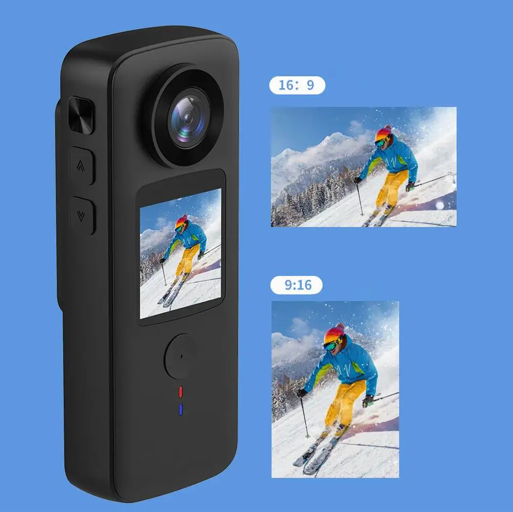 2023 New 4K HD Vlog Action Camera Dual Screen Anti-Shake Handheld Video Recorder Outdoor Diving Waterproof Sport Camera