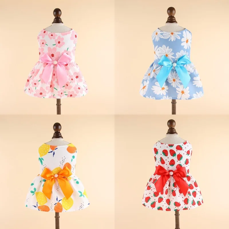 

Net Red Spring Summer Dog Skirt Small and Medium Dog Teddy Cat Pet Clothes Cute Dog Skirt Thin Princess Style