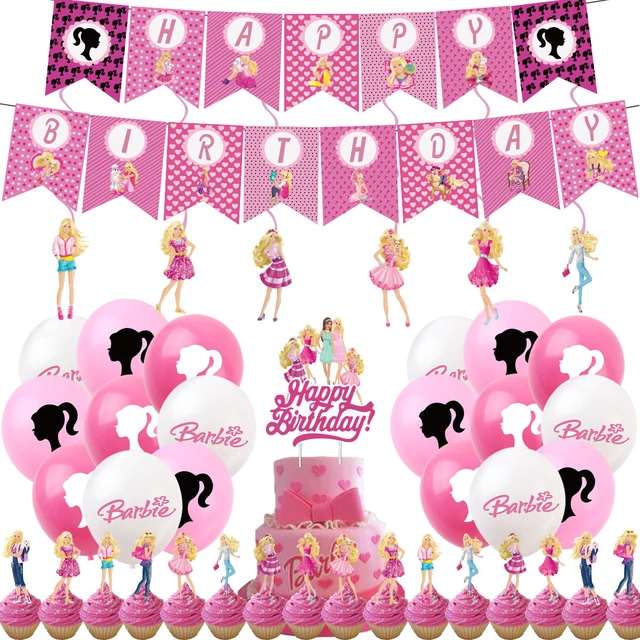 SURSURPIRSE Pink Barbie Theme Girl Birthday Party Decoration ...