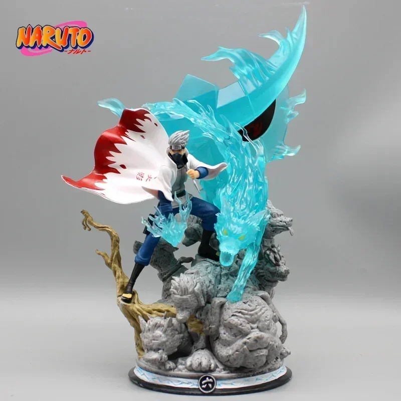 thumbnail image 1 of Figura de anime de Naruto de 26 cm, figuras de Hatake Kakashi, estatua de PVC Gk, modelo de muñeca, colecciones, adorno para habitación, decoración de escritorio, juguete Gif, 1 of 5
