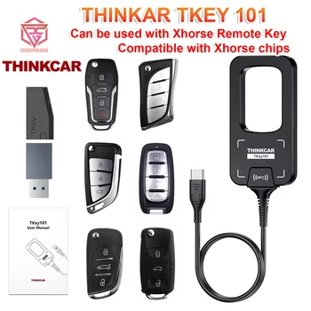 Programmatore chiave THINKCAR TKey 101 Programmatore chiave intelligente universale TKey101 con tasti remoti a 6 unità Supporto THINKCAR PROG 8000+ Car