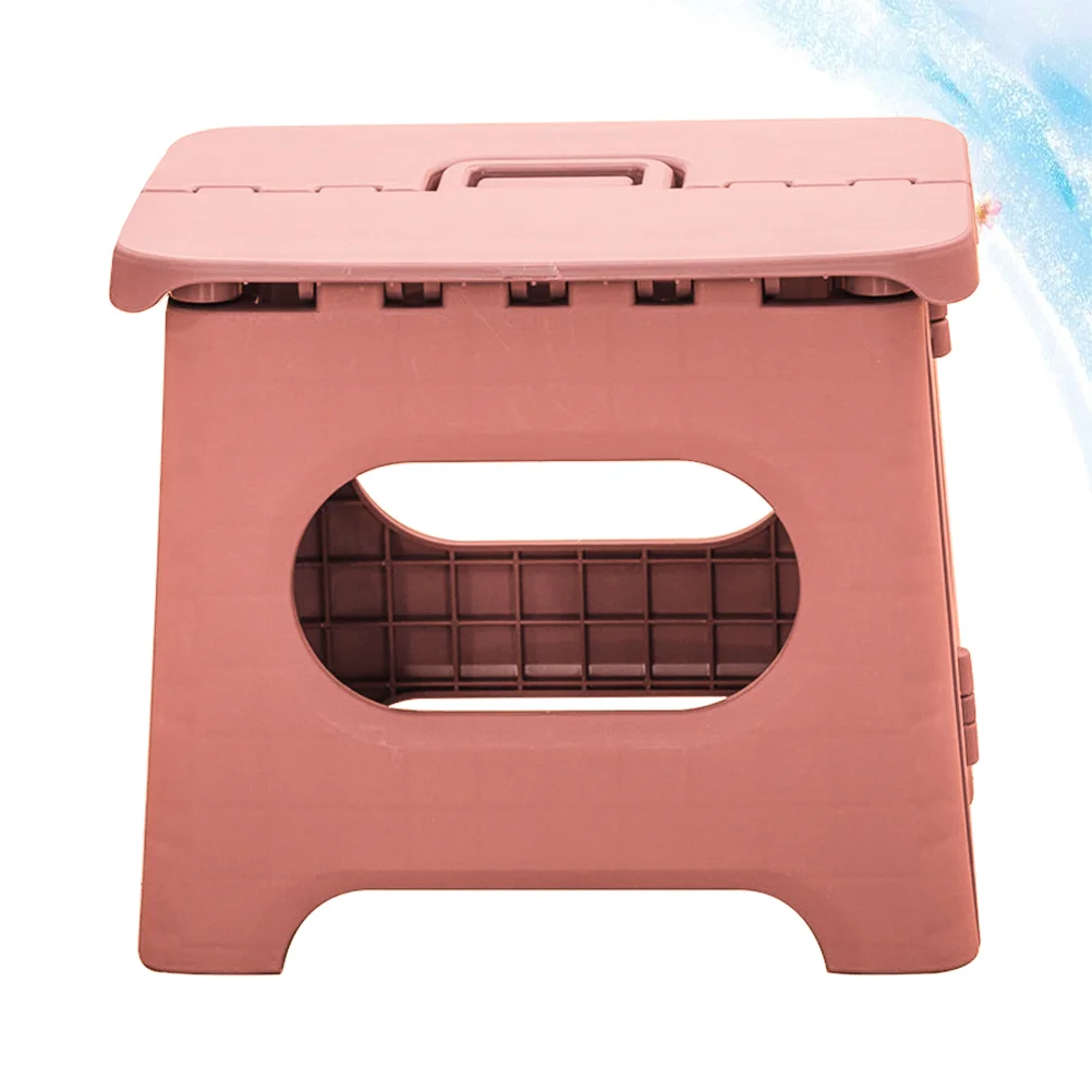 

Small Foldable Stool Bathroom Folding Stools with Portable Handle Compact Taboret
