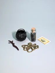 Enchanting Miniature Magic Stone Ornament - Perfect for Parties and Home Decor (Black Magic Potion)