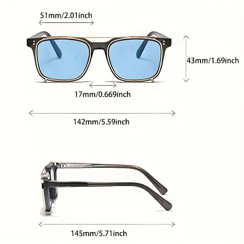 Polarized Retro Sunshade: Trendy Clip-On Fashion Glasses