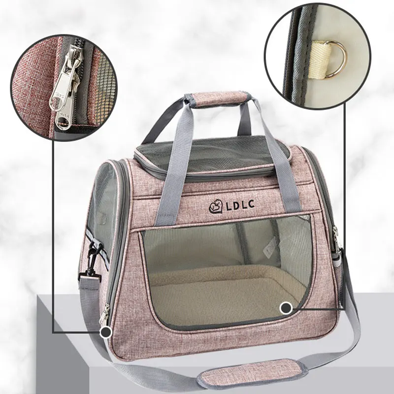 

Cat Carrier Bag Portable Handbag Foldable Cats Reflective Pet Travel Shoulder Bag Crossbody Cat Backpack Outdoor Transportation