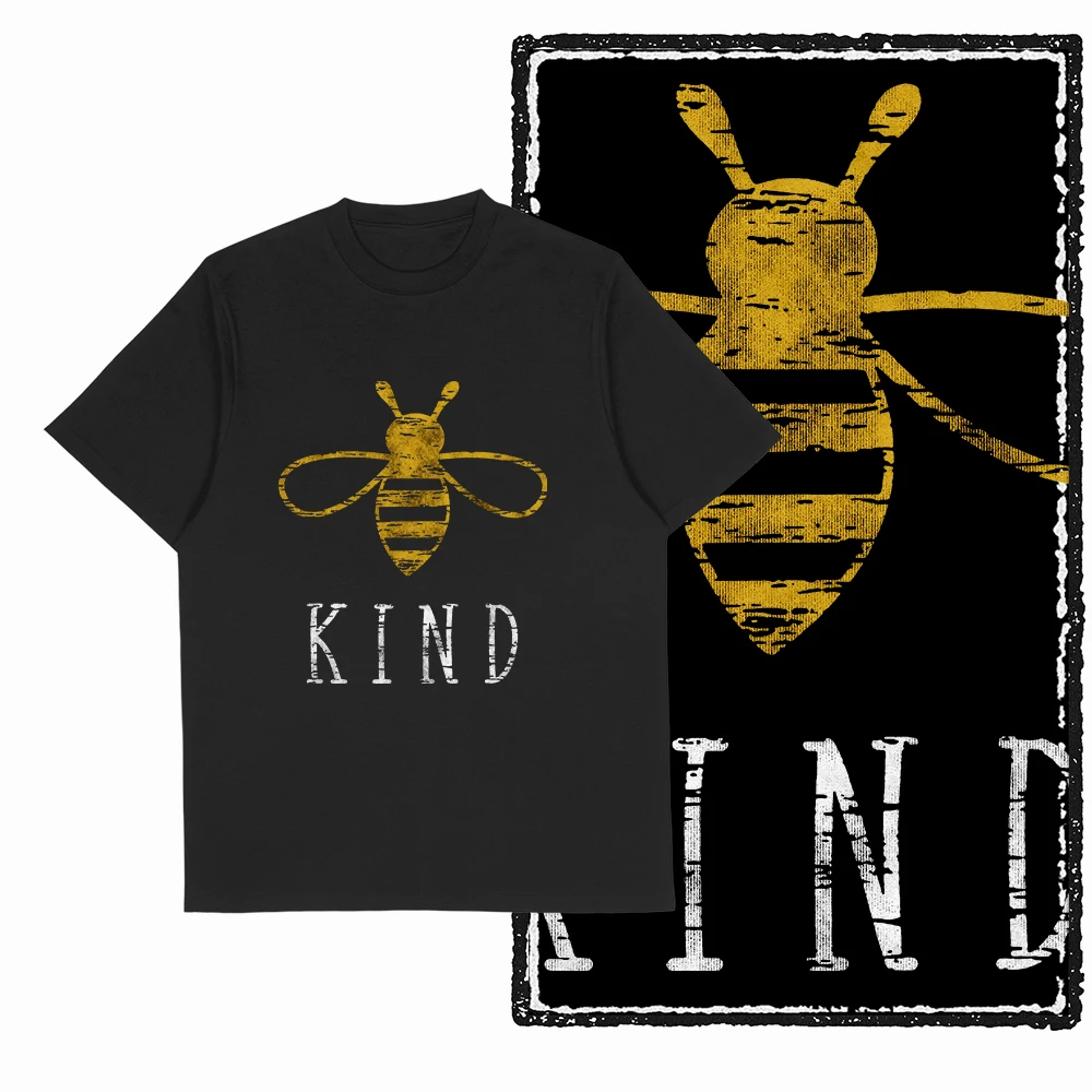 Coolmind 100% Cotton Funny Bees Graphic T-Shirt for Men, Big Size Exclusive Novelty Tee
