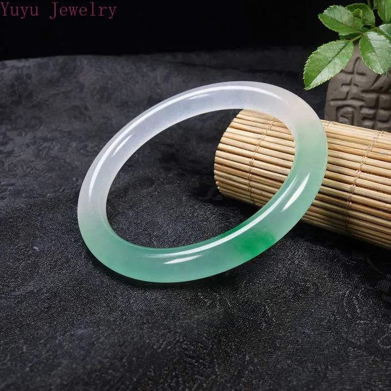 

Natural Light Green Hand Carved Round Jade Bracelet Fashion Boutique Jewelry Men's and Women's Bracelet Gift Accessories