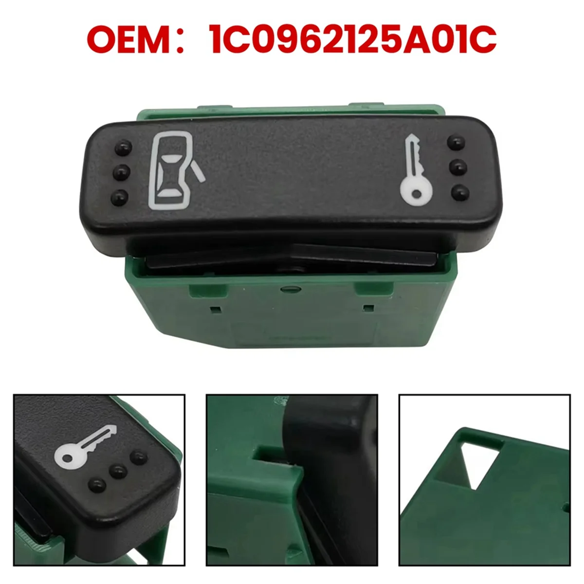 Car Central Door Lock Switch 1C0962125A Satin Black Left for VW Beetle 1998-2010 1C0962125A01C