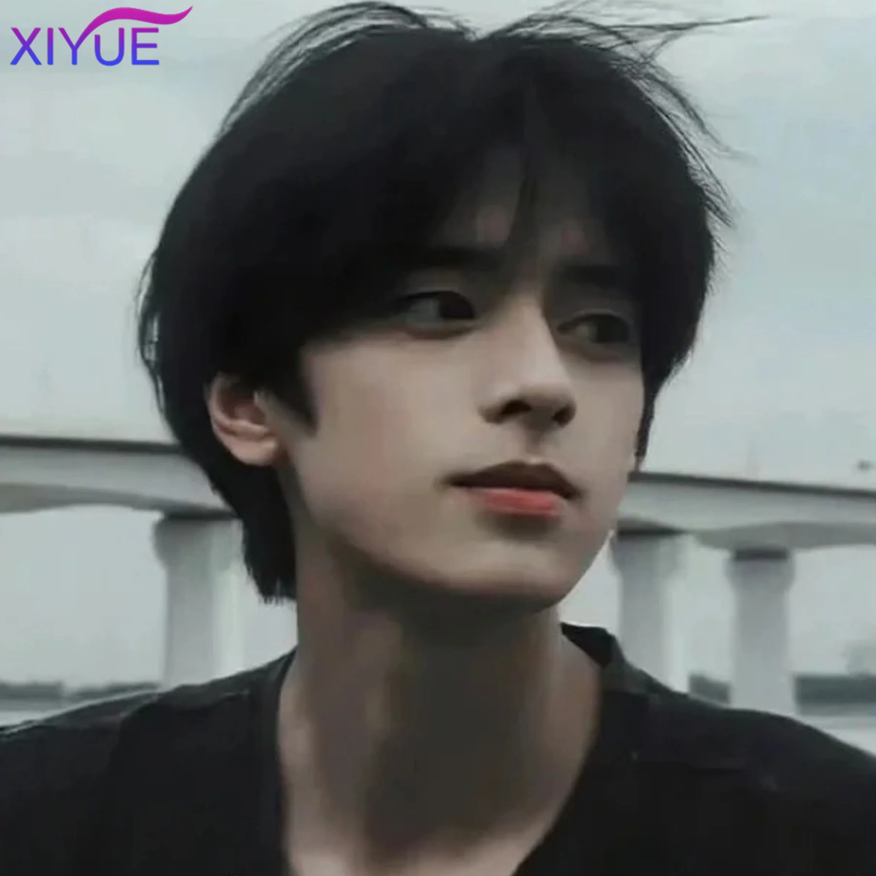 XIYUE Short Wig cool brown Synthetic Wigs With Bangs For Male Women Boy Cosplay Costume Anime Halloween ﻿