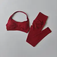 Seamless Yoga Suit Women's Beauty Back Sports Bra Lingerie Peach Buttocks Fitness High Waist Legigngs Gym Yoga Suit Pilates Set