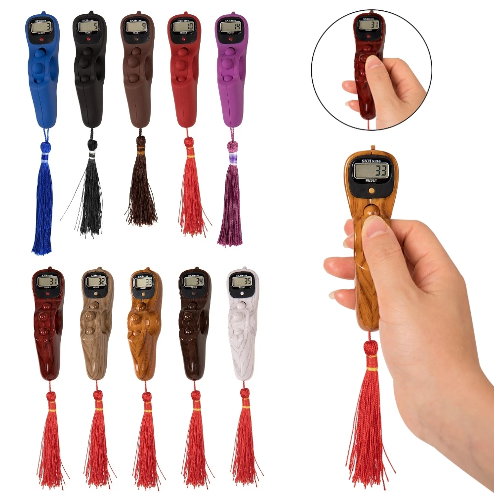Electronics Tasbeeh digital tally counter with LED easy resettable SXH5136 Original Digital Rosary hand tally counter electronic counter