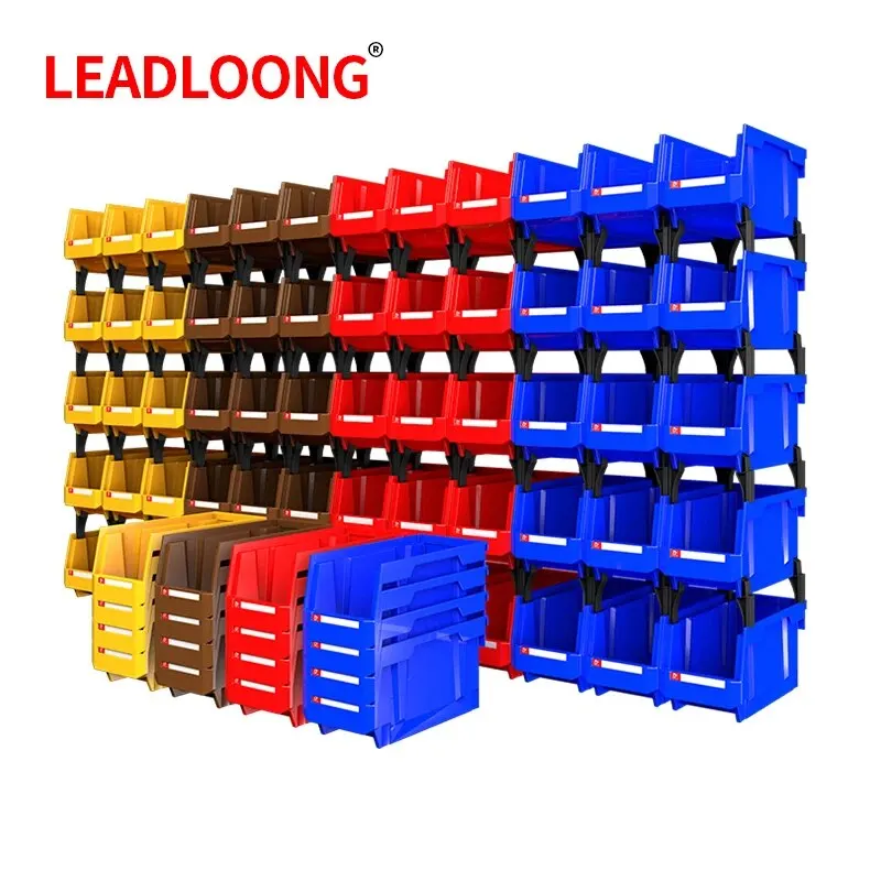 Part Bin LEADLOONG V2 Part Bin 12pcs 8 X5x4in/20*13*11cm Sundries Tool Organizer Box Suitable For Office Desk And Car Accessories Storage