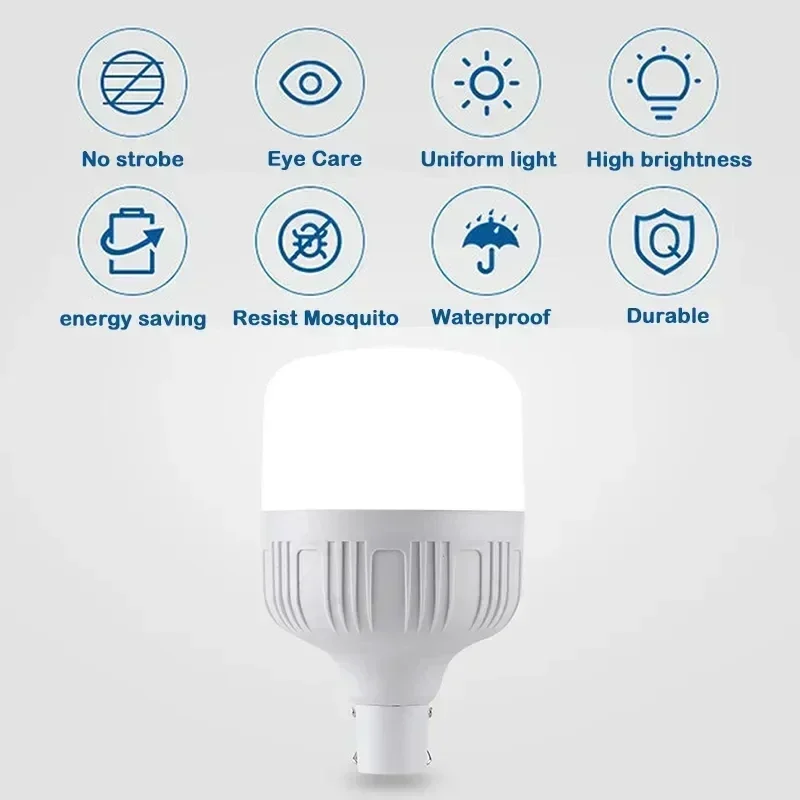Led Flashlight Rechargeable Camping Lamp Lantern Emergency Bulb Equipment