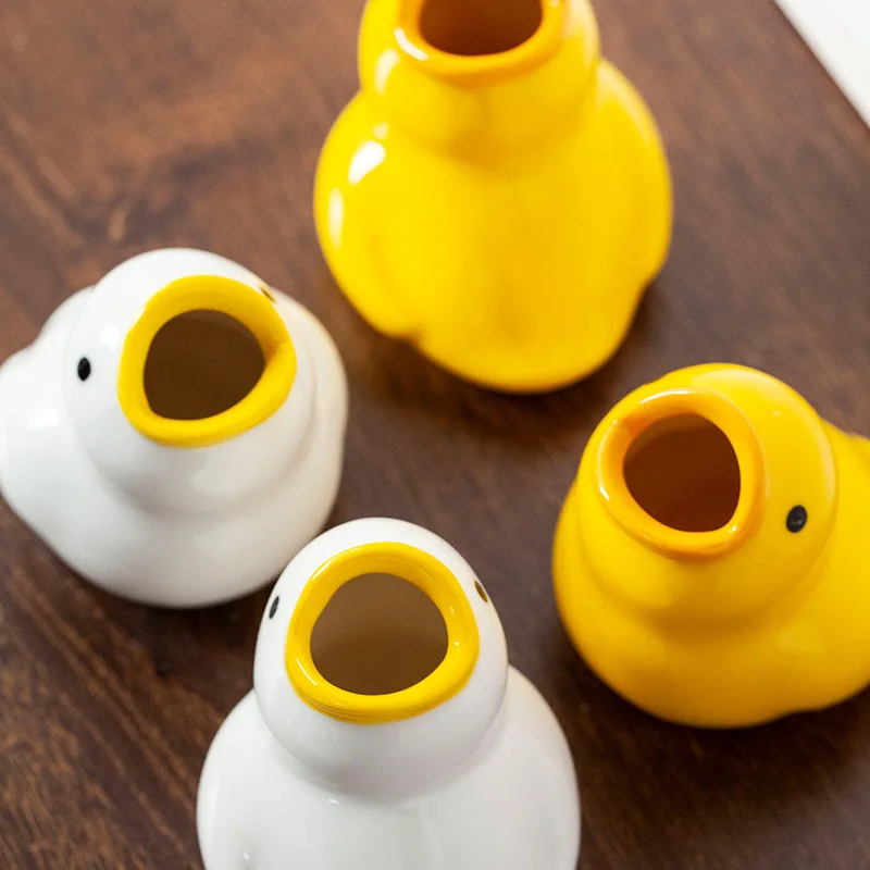 Creative Ceramic Duck Toothbrush Holder Bathroom Organizer Home Decor Art Craft For Kids Adults Ceramic Toothbrush Stand