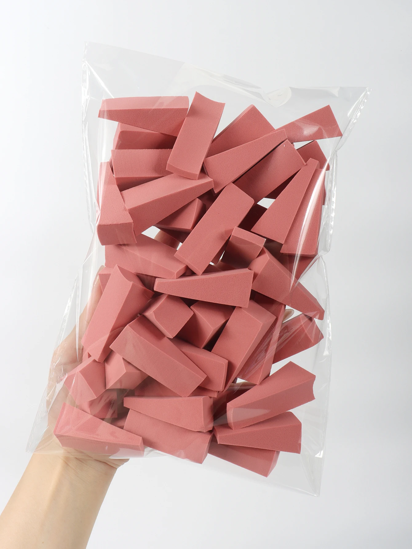 50 Pieces of Random Color Facial Curve Mixed Makeup Sponge, Latex Free, Small Wedge-Shaped Smooth Application Beauty Sponge Appl 5