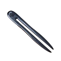 Elegant Green Sandalwood U - Shape Hair Stick for Weddings and Special Occasions (Style 3)