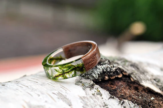 Natural Wood Ring Wooden Finger Rings Women Men Jewelry Retro Ring