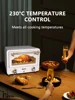9L Retro Toaster Oven Multifunctional Household Pizza Electric Oven Meat Grill Bread Timing Baking Machine Kitchen Appliances 5