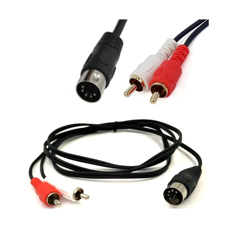 Adattatore Per Cavo Convertitore Video Tv Maschio Da 0.5M/1.5M 5 Pin Din Maschio A 2Rca Maschio Per Bang Elettroforonico E Olufsen T21A