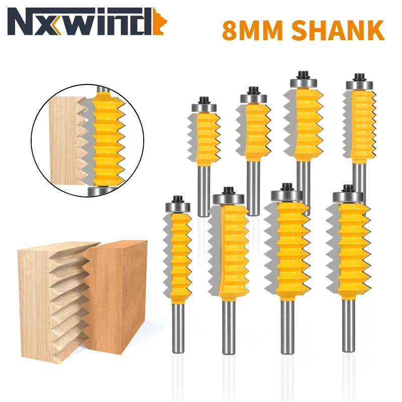 

NXWIND 8MM Shank Multi-Tooth Shape Bit Router Bit Woodworking Milling Cutter For Wood Bit Face Mill Carbide Cutter End Mill