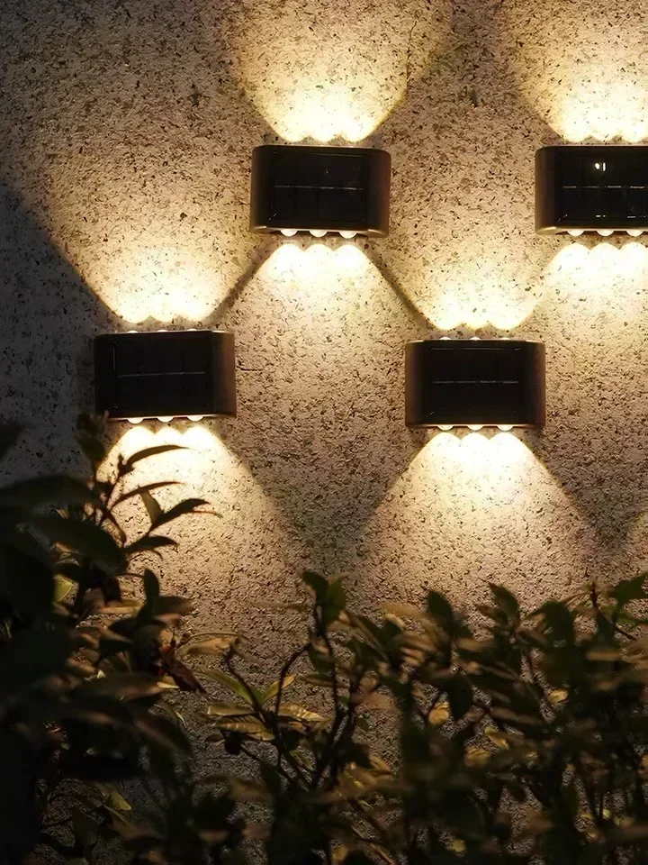 LED Solar Wall Lamp Outdoor Waterproof Garden Lighting