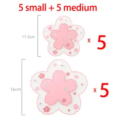 Kawaii Sakura Insulated Coaster - Japanese Style Table Mat and Home Decoration Drinkware (10 Pcs)