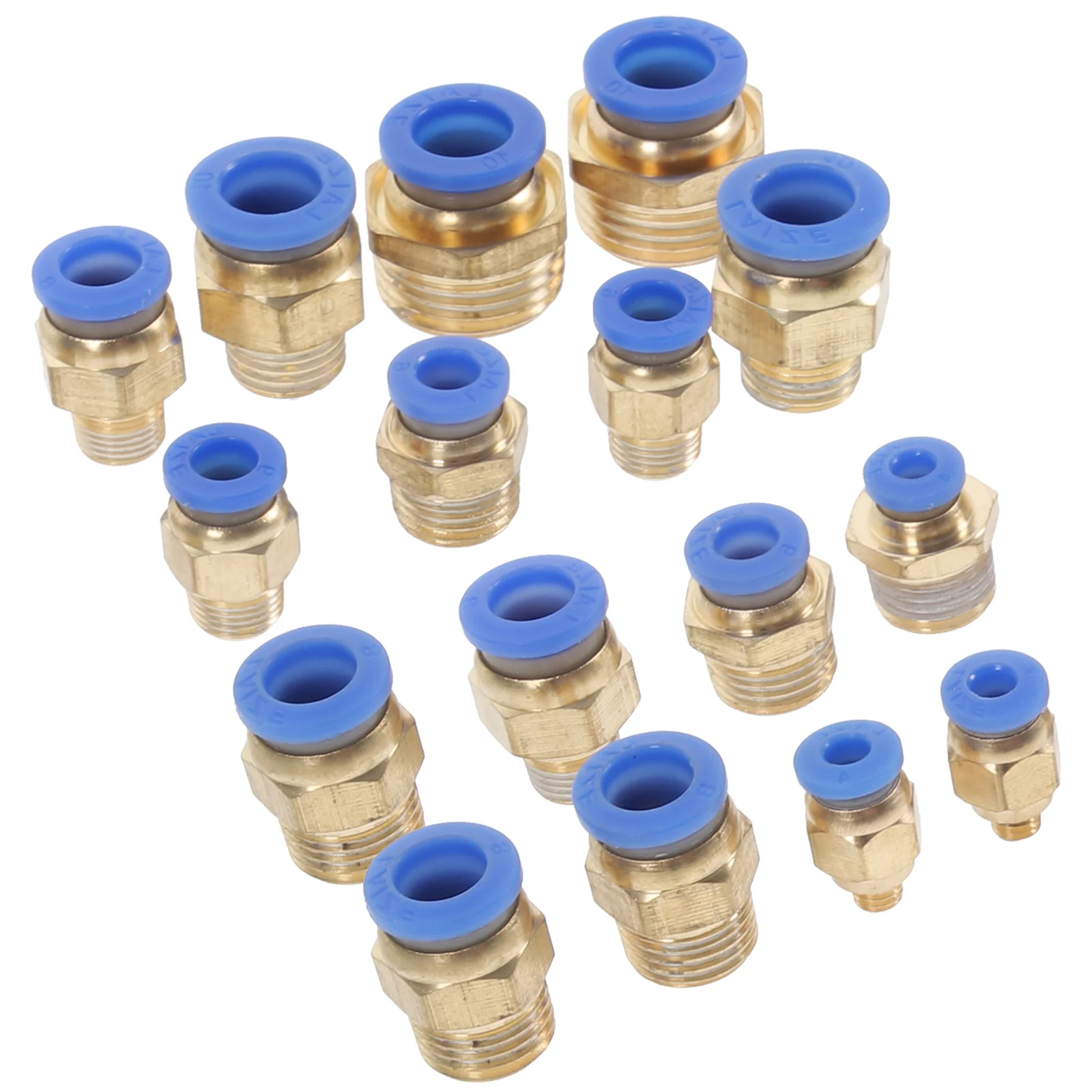 

Pneumatic Quick Push-in Fittings Threaded Straight Plastic Crimp Hose Coupler Tube Connector Barb Air Abs Coupling