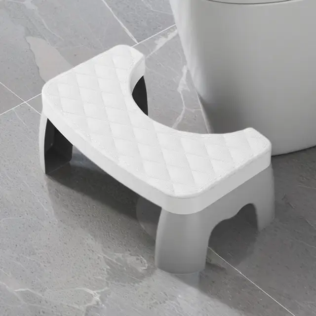 Sgabello Per WC Regolabile - Sgabello Da Bagno Per Adulti, Altezza 15-21.5cm, Antiscivolo, Bianco - Foto 2