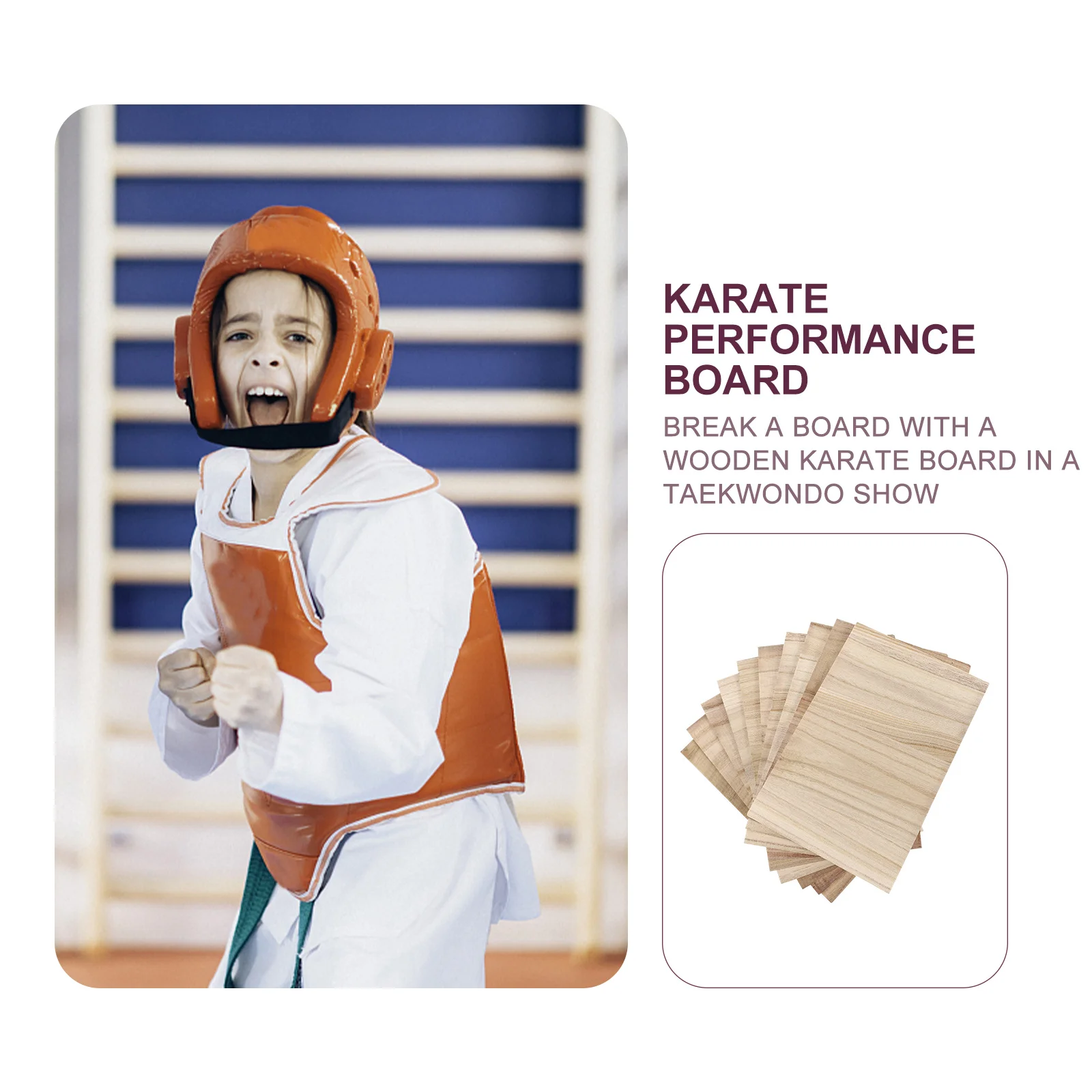 Breaking Board Taekwondo Plank Martial Products Karate Accessories Fitness Equipment Performing Prop 20 Pcs