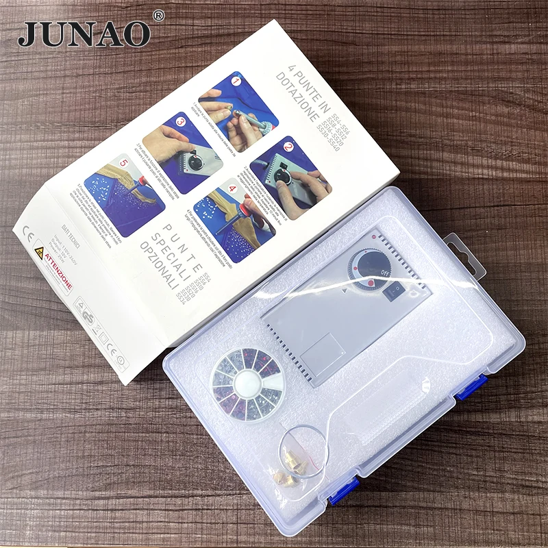 

JUNAO Fast Heated! Automatic Air Suction Pick-Up Hot Fix Rhinestone Applicator Machine Iron-on Wand Heat-Fix Tools