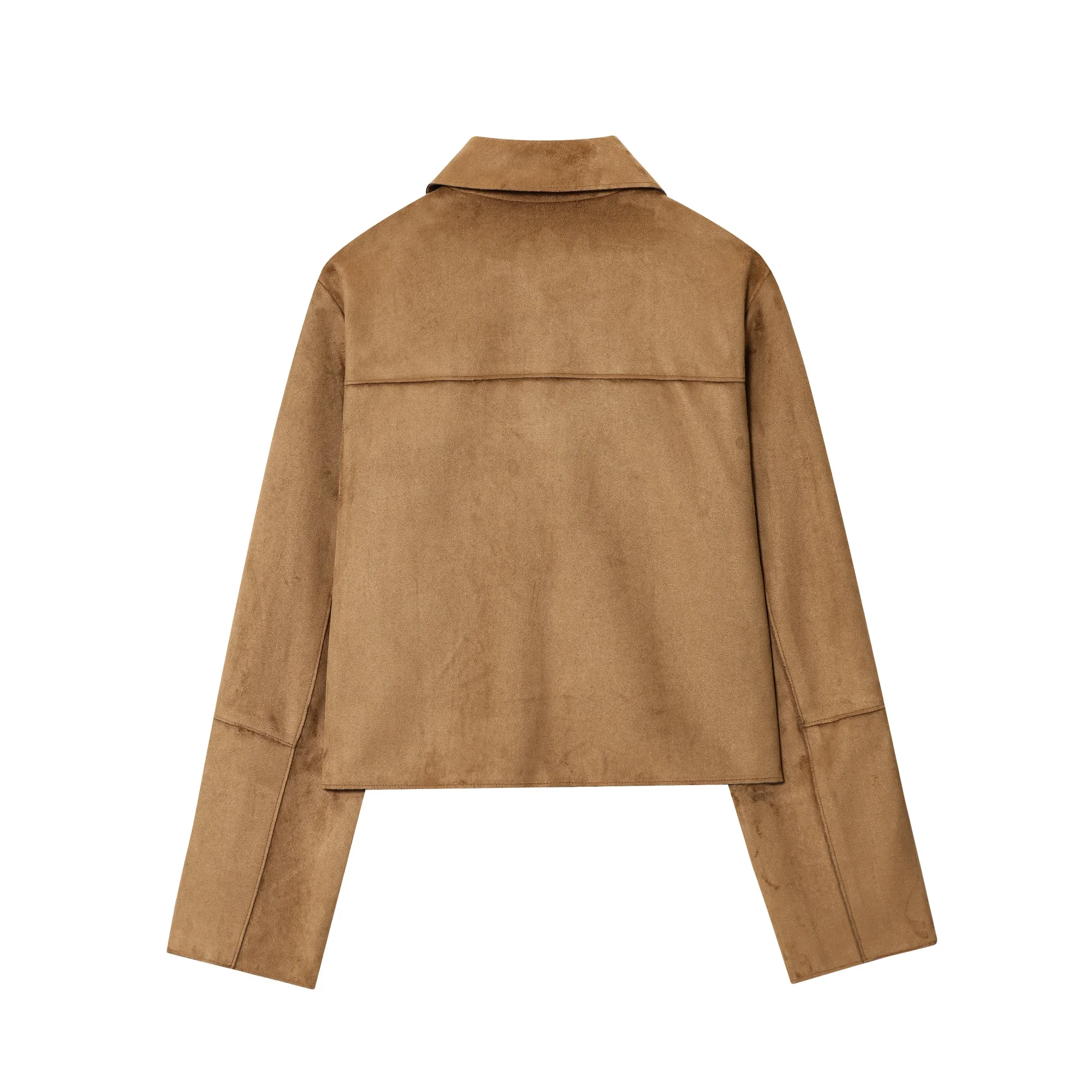 2025 Autumn Vintage Mujer Outwear Chic Suede Casual High Street Woman Jackets Single Breasted Streetwear Jacket Fashion