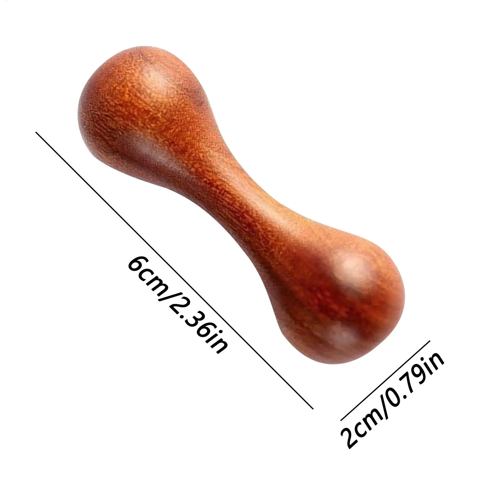 6cm 천연 나무 덤벨 손가락 덤벨, 십대, 아빠, 여성, 남성 훈련 운동용, 생일, 크리스마스, 휴일 선물용 피젯 토이