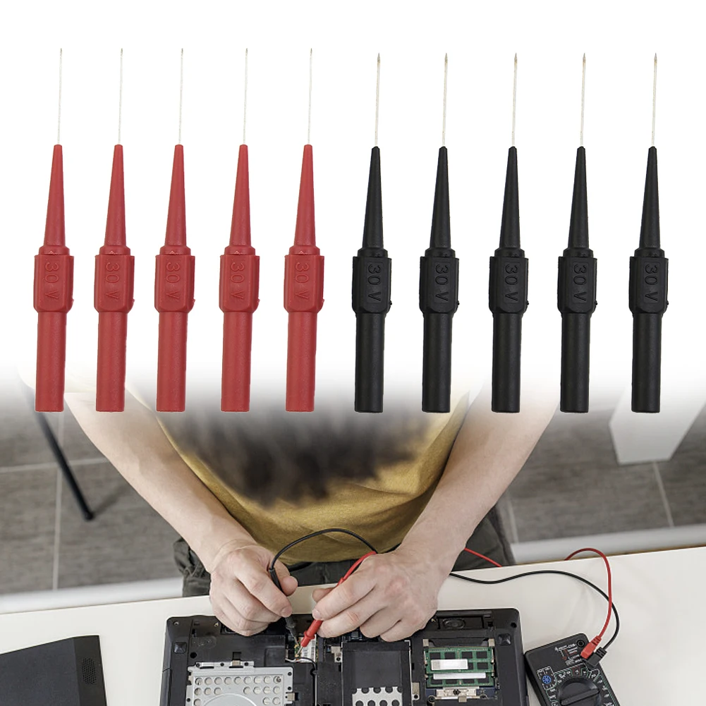 2/10pcs Multimeter test probe measuring device clamp copper test lead test probes plug 1A/30V Multimeters Accessories