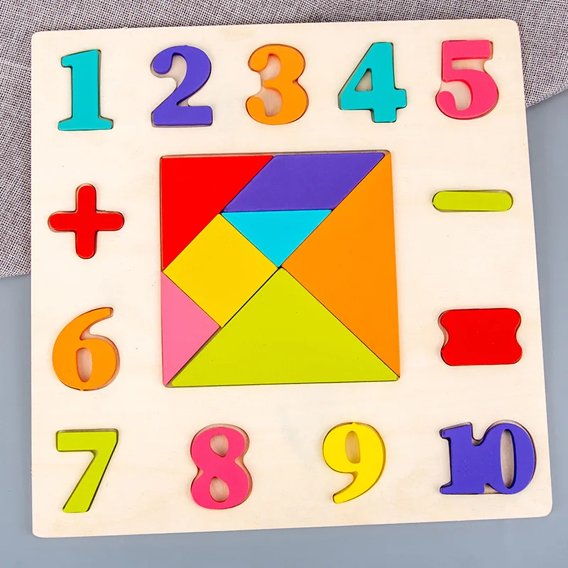 

Wooden Montessori 3D Geometric Board Children Early Educational Shape Color Cognition Toys Kindergarten Teaching Aids Gifts