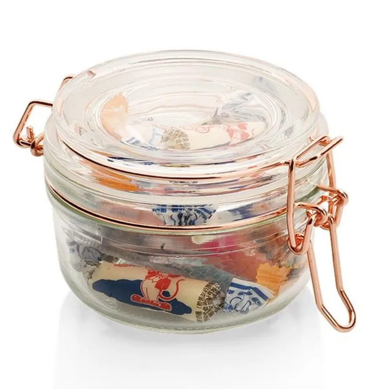 Glass Sealed Fruit Enzyme Storage Bottle, Airtight Seal Lid, Round Clip Top, Food Container Jars, Home Kitchen 2