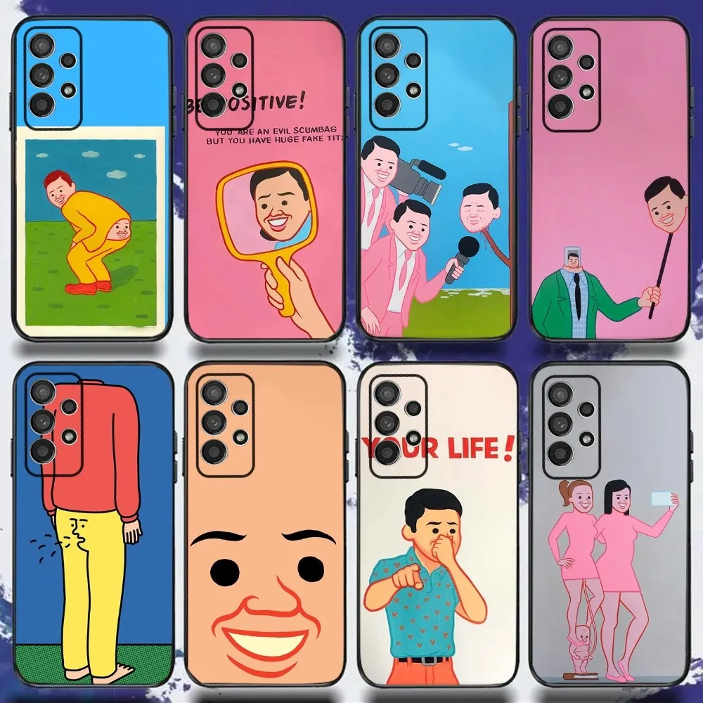 Art Joan C-Cornella Funny Phone Case For Samsung S24,S21,S22,S23,S30,Ultra,S20,Plus,Fe,Lite,Note,10,9,5G Black Soft Cover